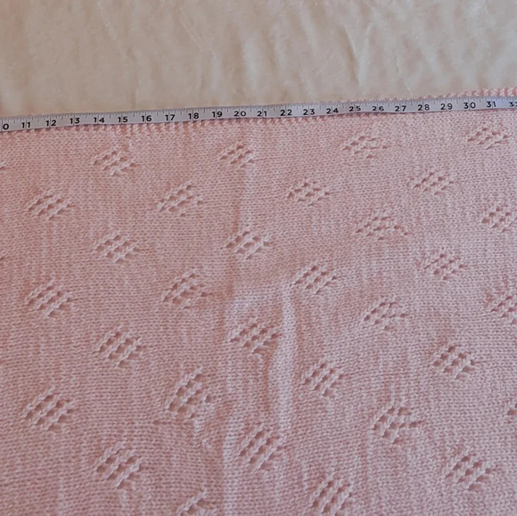 🌴3/$15🌴 Beautiful afgan crochet baby pink blanket / lap blanket handmade - Picture 11 of 12